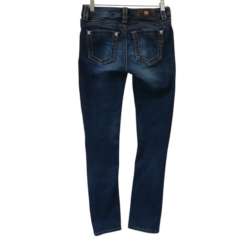 Miss Me Womens Mid-Rise Straight Jeans Size 26 32" Inseam Stretch #C-12 - Picture 2 of 10